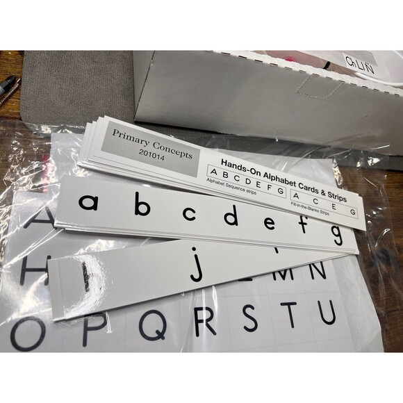Primary Concepts Hands On Alphabet Set Lot Homeschooling Cards 78 Objects Box - Picture 4 of 12